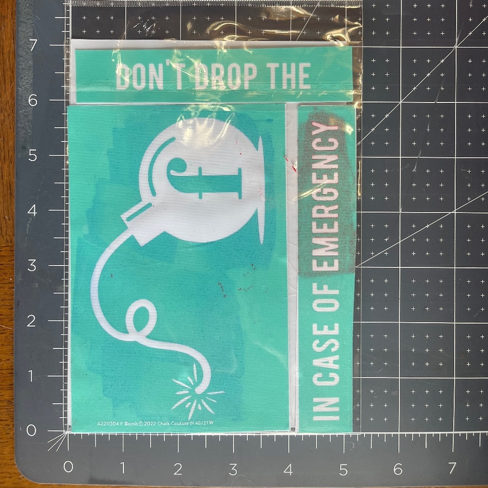 USED Chalk Couture A Size Transfer - F Bomb - A2211304